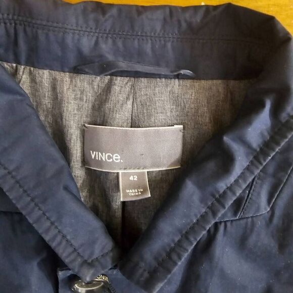 Vince Men's Size 42 Tech Navy Blazer Full Zip Jacket - Picture 3 of 11